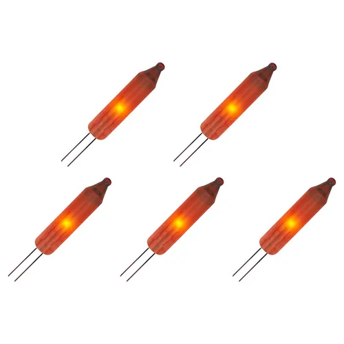 OE Weihnachts-Ersatzlampen Glühlampe 2.5V 0.425W rot ohne Fassung 5 Stück
