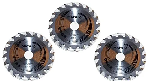 MATRIX Sägeblatt 85 x 15 x 1,2mm | 3 Stück | TCT Ersatzsägeblatt AKCS 12V Li 85mm 20 Zähne