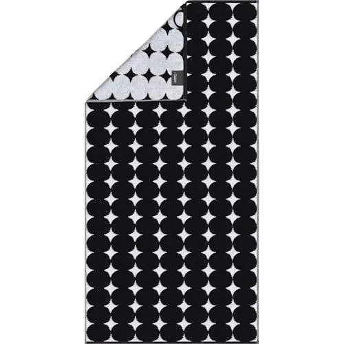 Cawö Handtücher Black&White Bubbles 6279 schwarz/weiß - 96 in schwarz von Cawö