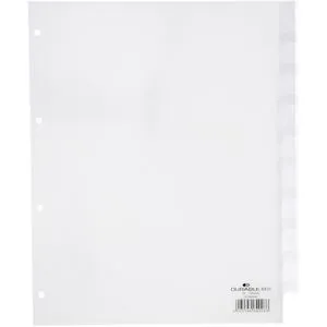 Durable Register (A4 überbreit) - 10-teilig, glasklare Taben, beschriftbar mit Duraprint und 100% recycelbar