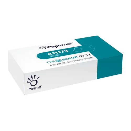 Papernet 2-lagig weiß 100er Box Kosmetiktücher, Zellstoff 2-lagig, samtweiche weiße Kosmetiktücher 100er Box 411173