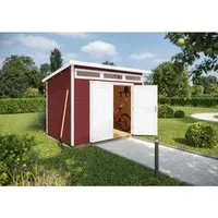 Weka Holz-Gartenhaus 264 Pultdach - Modern und Praktisch - Holz-Gartenhaus mit 6,17 m² Grundfläche, ideal zur Aufbewahrung von Gartenutensilien. Die lasierte Oberfläche schützt vor Witterung, einfache Montage durch Steck-Schraubsystem.