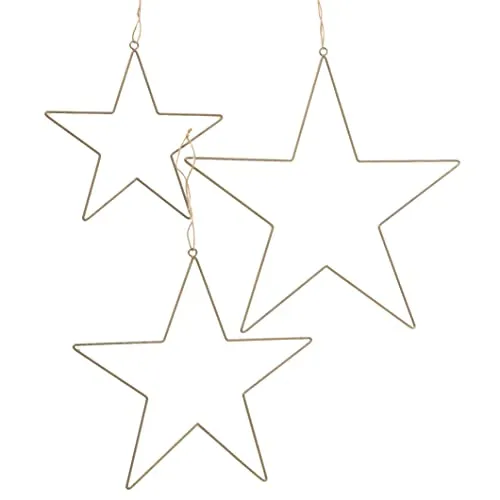 Spetebo Deko Stern im 3er Set in Gold in gold von Spetebo