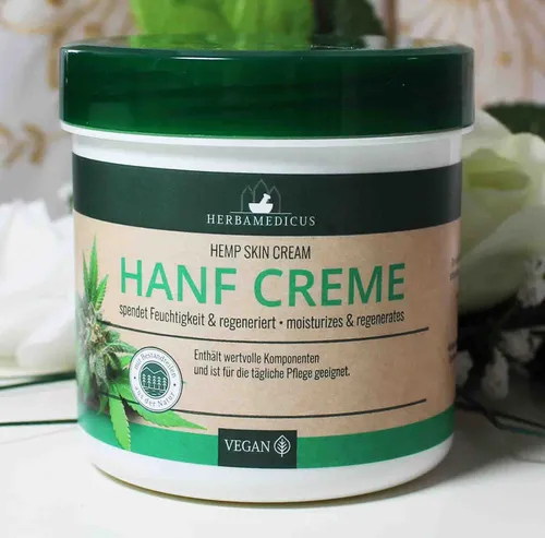 Herbamedicus Hanf Creme tägliche Pflege Vegan 250 ml