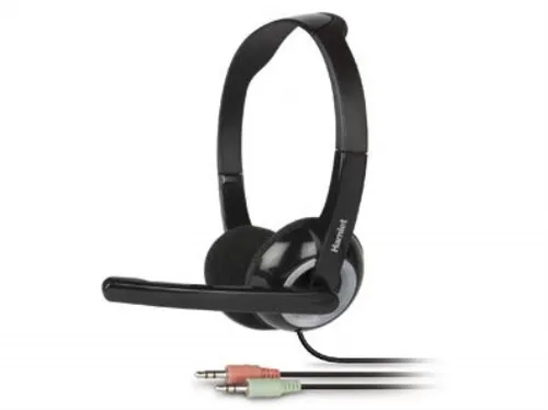 Hamlet Smart Headset - Kabelgebundenes Computer-Headset mit einstellbarem Mikrofon - Kopfhörer mit 3,5 mm Klinkenanschluss, ideal für klare Sprachübertragung und komfortables Arbeiten am PC.