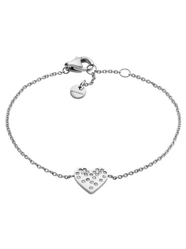 Skagen Armband Für Frauen Kariana, Silber Edelstahlarmband - Elegantes Armband aus poliertem Edelstahl, ideal für besondere Anlässe oder den Alltag, mit Karabinerverschluss für sicheren Halt.