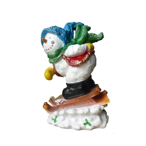 Schneemann Figur Statue 40 cm – Winterliche Deko Skulptur