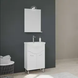 KIAMAMI VALENTINA Badmöbel Set mit Beleuchtung in Hochglanz Weiß