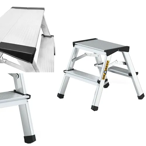 Drabest Aluminium Doppelseitige Klappleiter 125 kg