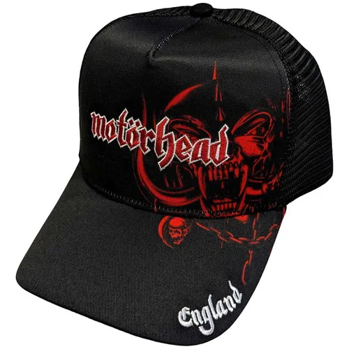 Motorhead 'England Red Warpig' (Schwarz) Trucker Kappe - NEU & OFFIZIELL!