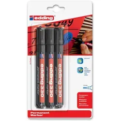 Permanentmarker edding 330 nachfüllbar 1-5 mm schwarz VE=3 Stück