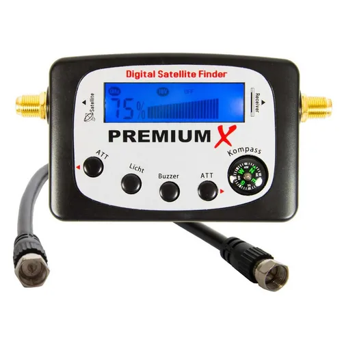 Satelliten-Finder Premium X PXF-22 Digital SAT LCD Display Tonsignal Kompass
