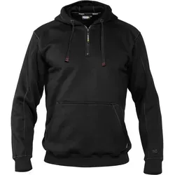 Indy Kapuzensweatshirt 4XL - Schwarz mit Cordura® Ellbogen-Patches - Arbeits- & Schutzkleidung mit strapazierfähigen Cordura® Ellbogen-Patches, ideal für robuste Einsätze und Veredelungen, geprüft nach OEKO-TEX® Standard 100.