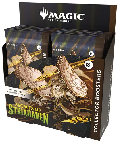 Secrets of Strixhaven Magic - Collector-Booster-Display - Entdecken Sie die neuesten Booster für Magic: The Gathering! Dieses Display enthält hochwertige Karten in Standardgröße und ist ideal für Sammler und Spieler ab 13 Jahren.