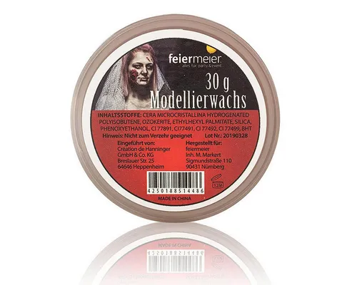 feiermeier Theaterschminke Make-up Modellierwachs feiermeier, 30g