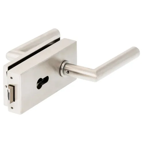 Glastürschloss Q PZ ohne Bänder Edelstahl Glastürbeschlag New Orleans