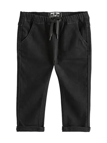 NEXT Jungen Superweiche Jeans mit Stretch zum Hineinschlüpfen Schwarz Denim 74-80