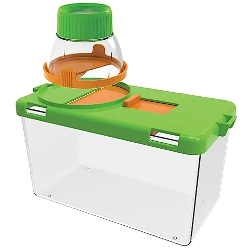 Mobile Insektenstation Terrarium Aquarium mit Becherlupe 6fache Vergrößerung,16,5cm groß und Pinzette