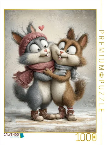 CALVENDO Puzzle Hasen - Liebe | 1000 Teile Lege-Größe 64x48cm Foto-Puzzle für glückliche Stunden