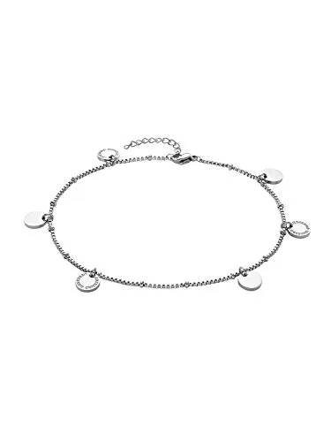 Liebeskind Berlin Fußkette LJ-0422-A-27 Edelstahl - Elegantes Fußkettchen für Damen im Boho-Style, aus hochwertigem Edelstahl, 24 cm lang mit 3 cm Verlängerung - perfekt für sommerliche Looks und als Geschenk für jeden Anlass!