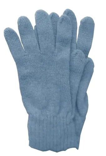 Mississhop 381 Feinstrick Kaschmir-Gemisch Beanie Mütze Slouch/XXL Schal/Handschuhe Jeansblau Einheitsgroesse Handschuhe