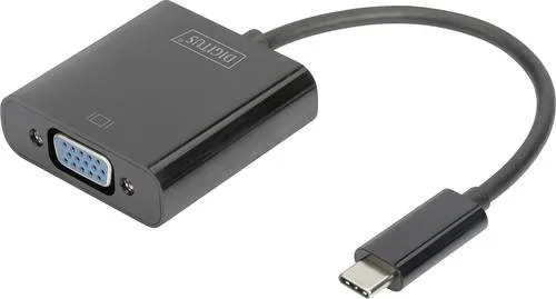 Digitus DA-70853 USB / VGA Adapter [1x USB-C Stecker - 1x VGA-Buchse] Schwarz 15.00cm