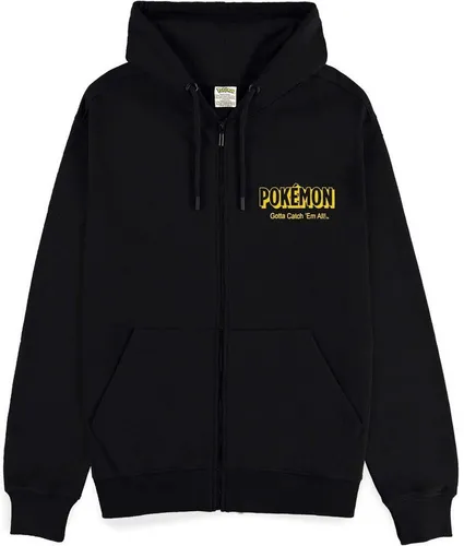 Pokémon Pikachu Herren-Kapuzenpullover mit Reißverschluss - Offiziell lizenzierter Kapuzenpullover in nostalgischem Design mit auffälligem Pikachu-Druck. Ideal für Fans, die Stil und Popkultur vereinen möchten. Perfekt für jeden Anlass!