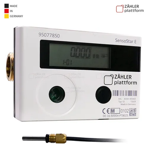 Wärmezähler Eichung 2025 WMZ SensoStar E - Einstrahl Kompakt-Wärmezähler mit 6+1 Jahren Batterielebensdauer, ideal für Eichaustausch von Altgeräten und einfache Ablesung mit großer LCD-Anzeige.