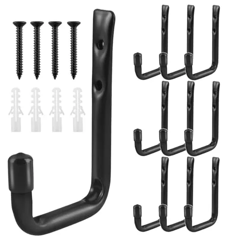 Maclean MC-489 2er Set Universal Wandhalterung für Reifen - Wandhaken für Fahrräder, max. Belastbarkeit 22 kg, ideal zur platzsparenden Aufbewahrung von bis zu 2 Reifen.