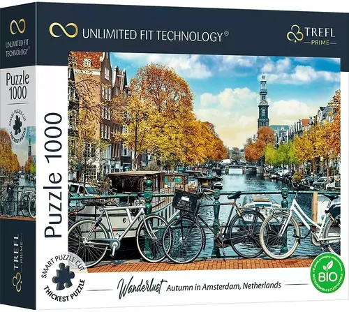 Puzzle 1000 elementów. Autumn in Amsterdam, Netherlands Trefl 5900511107029