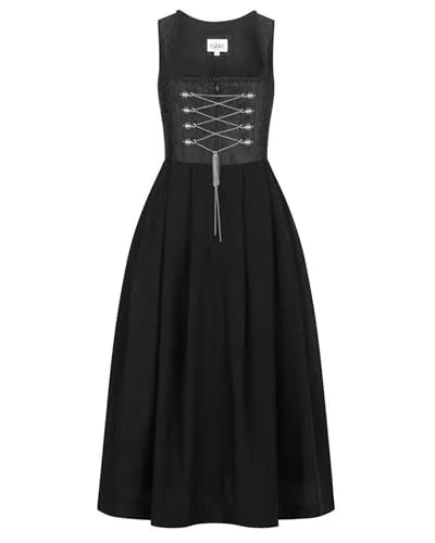 Nübler Dirndl lang Damen in schwarz von Nübler