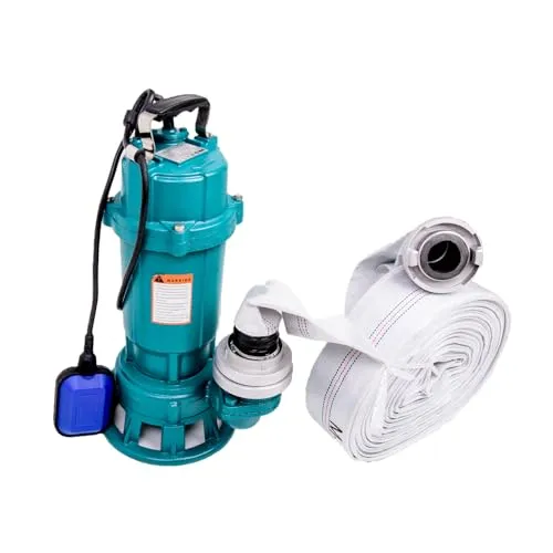 Schmutzwasserpumpe 24000 L/Std Fäkalienpumpe 20M oder 30M Schlauch Storz C Kupplung Fäkalienpumpe 400 L/Min 1500 W Tauchpumpe Cutter Schwimmerschalter (mit 30 M Pumpe)