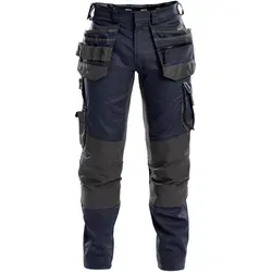 FLUX Arbeitshose mit Stretch und Kniepolstertaschen - Arbeits- & Schutzkleidung mit 4-Wege-Stretch für optimale Bewegungsfreiheit, verstellbaren Kniepolstertaschen und strapazierfähigen Cordura®-Details.