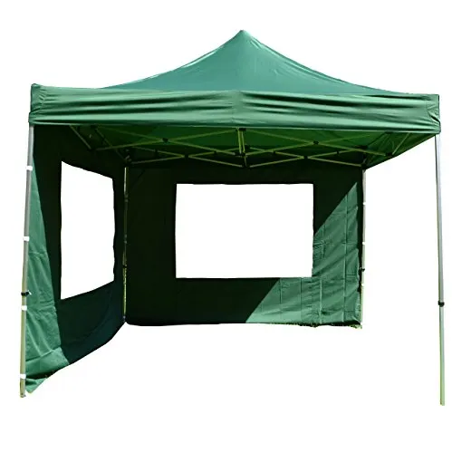 Profi Falt-Pavillon 3x3m mit 2 Seitenteilen Scherenhebelsystem (Grün)