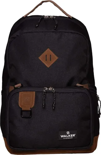 Walker Concept Pure Duo 2in1 Rucksack mit Laptopfach schwarz - Praktischer 28L Rucksack mit abnehmbarer Umhängetasche, gepolstertem Laptopfach und wasserabweisendem Material. Ideal für Schule und Uni, bietet viel Stauraum und Komfort.
