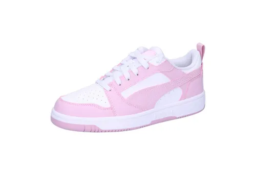PUMA Rebound V6 Low Unisex Sneaker - Puma White Rose Mauve, 40.5 EU - Herren-Sneaker mit perforiertem Zehenbereich und stylischem Leder-Optik-Obermaterial für optimalen Tragekomfort und modischen Look.