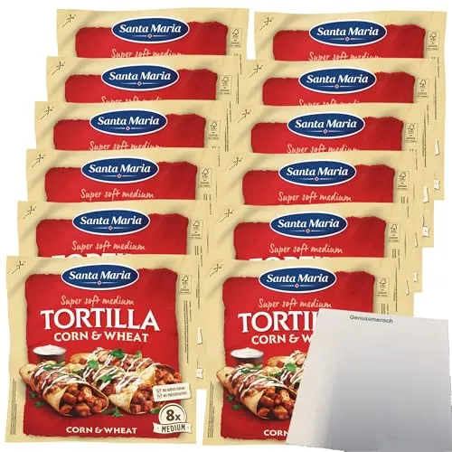 usy Bundle für Santa Maria Tortillia Corn & Wheat VPE (12x320g Packung) + usy Block
