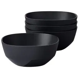 Mepal SILUETA Schale 250 ml 4er Set - Nordic Black - Schalen & Schüsseln, stoßfestes Geschirr im modernen Design, perfekt für kleine Portionen und ideal für Picknicks oder Gartenpartys.