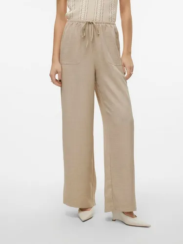 VMMELANEY HW Loose Pant WVN GA NOOS - Damen-Hosen mit weiter Beinpassform, Kordelzug und hohem, elastischem Taillenbund für ultimativen Komfort und Stil.