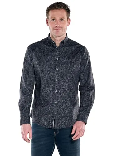 engbers Herren Herren Hemd Langarm, Schwarz, 39870, Schwarz in Größe 6XL