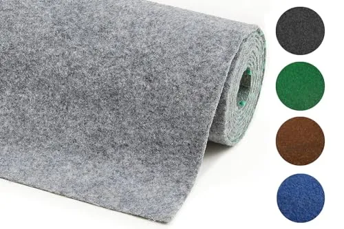 misento Kunstrasen Outdoor Teppich - wetterfester Rasenteppich für Balkon, Terrasse & Garten - leicht zu verlegen - 67 x 100 cm, Grau