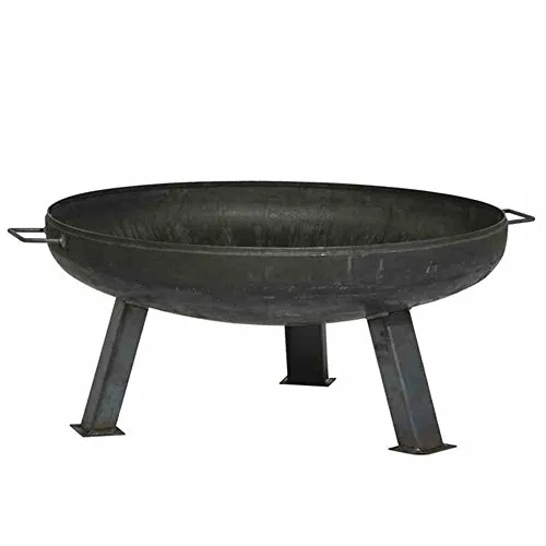 SIENA GARDEN XXL Feuerschale Ø 55 cm - Grills: Robuste Feuerschale aus europäischem Stahl, ideal für den ganzjährigen Einsatz im Freien, mit Handgriffen für einfachen Transport und Wasserablaufloch.