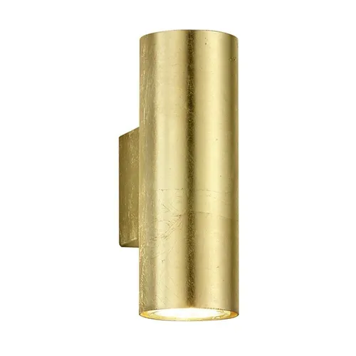 Designer Wandstrahler up&down in gold foliert 16,5cm Ø6cm, Schlafzimmerleuchte