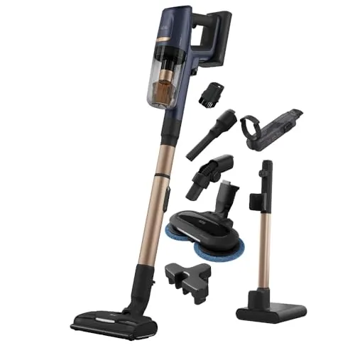 AEG HYGIENIC 8000 AP81B25WET Akku Staubsauger - Stabstaubsauger mit Wischfunktion und 6x stärkerer Saugkraft, ideal für alle Bodenbeläge – bis zu 60 min Laufzeit und digitale Anzeige für optimalen Bedienkomfort.