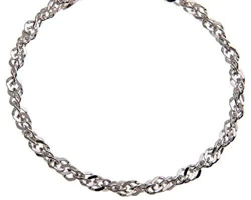 Silberketten Store Singapurkette, Armband, 4,5mm - echt 925 Silber, Länge 22cm