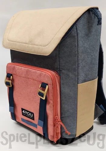 4YOU Adventure Backpack Red - Schulranzen mit großem Hauptfach, ideal für Laptop und DIN A4 Unterlagen, perfekt für Schule und Freizeit.