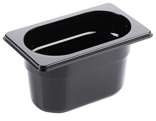 Gastronormbehälter, GN-Behälter, 1/9, 100mm,  schwarz