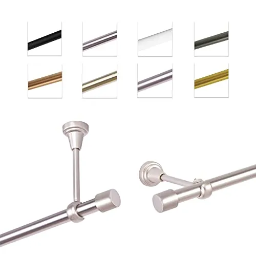 MDEKOR Gardinenstange 120 cm einläufig - Einläufige Gardinenstange aus hochwertigem Metall, ideal für Wand- oder Deckenmontage. Inklusive Kürzungsservice für die perfekte Passform.