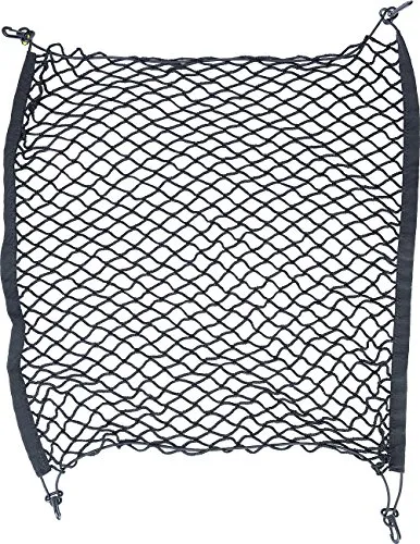 Lescars Gepäcknetz Auto: Universal-Kofferraum-Gepäcknetz, 70 x 70 cm, dehnbar auf 105 x 105 cm (Gepäcksicherung Kofferraum, Auto Universal, Kofferraumtasche)
