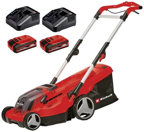 Einhell Rasarro 36 36 - Akku-Rasenmäher mit 2x 3.0Ah Akkus, ideal für Rasenflächen bis 400m² und höhenverstellbar